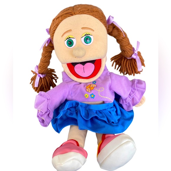 Silly Puppets Amy Peach Girl Full Body Ventriloquist Style Puppet 15” - Picture 1 of 7